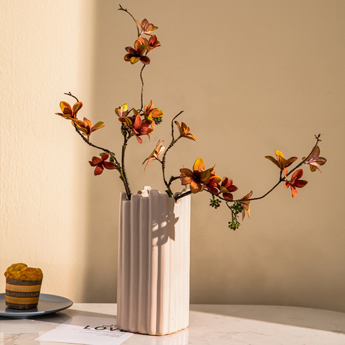 Nordic Gear Irregular Art Ceramic Vase Decor for Living Room TV Stand Dried Flower Arrangement Home Decor