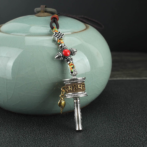 Tibetan Tourist Souvenir Pouch Pendant Car Ornament Six-Syllable Mantra Pendant Keychain Accessory Gift