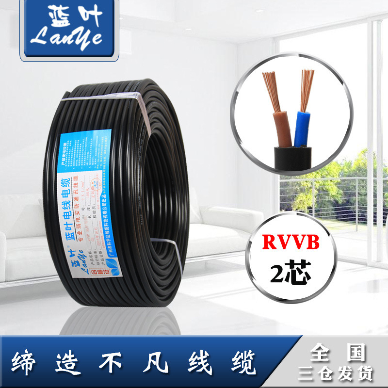 RVVB 2芯0.5/1/1.5/2.5平方护套平行线 纯铜控制扁形软电线