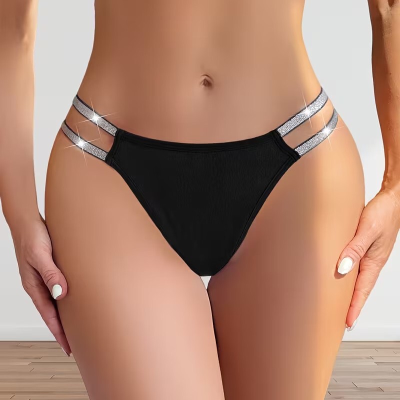 Cross-Border Exclusive Supply of Sexy American-Style Double-Strap Thongs with European and American Flair, One-Piece Erotic and Hot Women's Underwear Cross-Border Exclusive Supply of Sexy American-Style Double-Strap Thongs with European and American Flair, One-Piece Erotic and Hot Women's Underwear