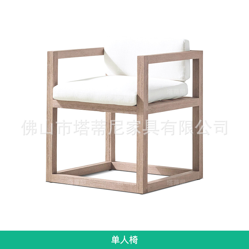 Mesas y sillas de teca para exteriores para patios de villas, mesas largas de madera impermeables para todo tipo de clima, mesas de madera maciza anticorrosivas para jardín exterior.