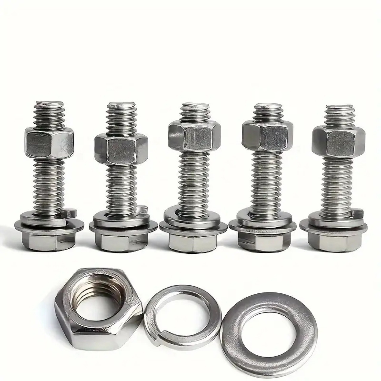 240pcs comercio exterior metal de alta calidad, tornillo hexagonal con tuerca junta conjunto de combinación