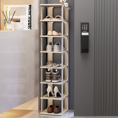 Simple household plastic shoe rack multi-layer space-saving rental dormitory door simple multi-functional shoe storage cabinet