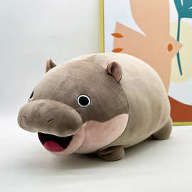 跨境moo deng hippo plush 泰国考丘小矮河马弹跳猪毛绒公仔玩偶