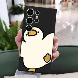 情侣黄鸭子适用三星S24Ultra手机壳GalaxyS23防摔软S20保护套S25U
