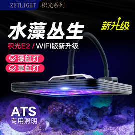 积光E2 鱼缸灯爆藻灯水族LED灯海水小型珊瑚灯夹灯水草缸灯全光谱