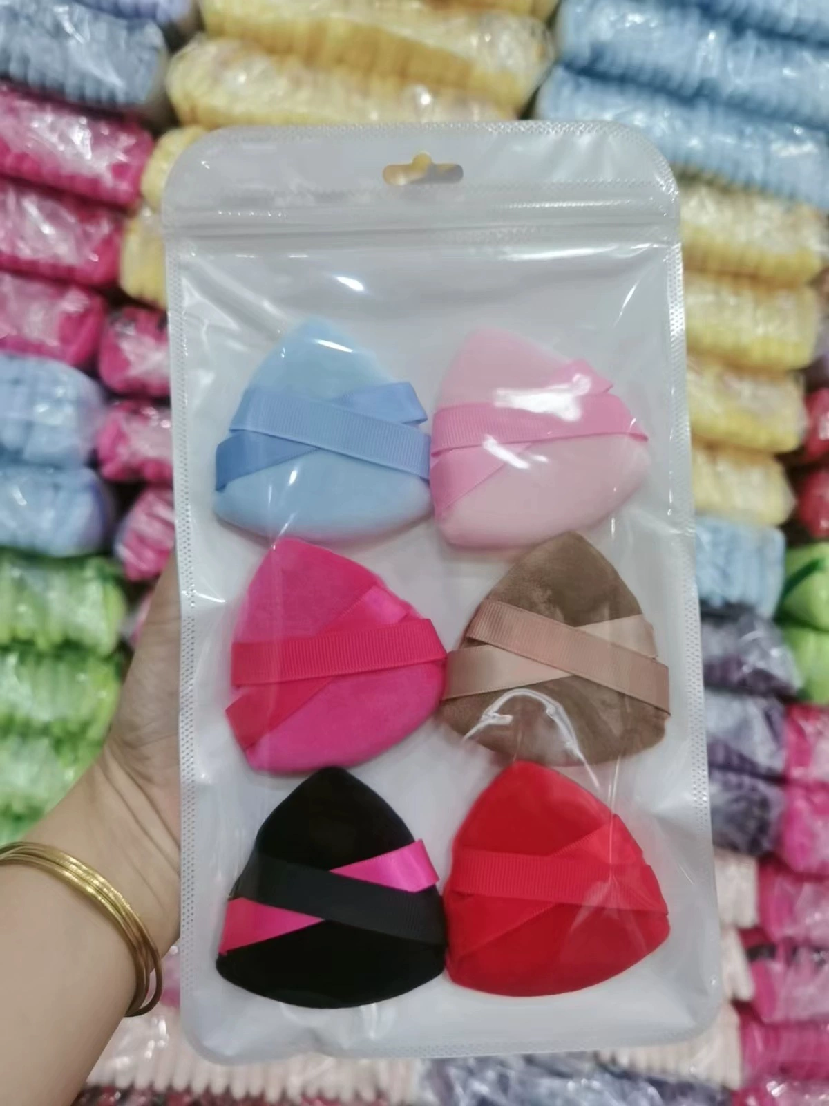 (Cross-border trading), triangular hair band drop-shaped, powder, makeup primer, sponge