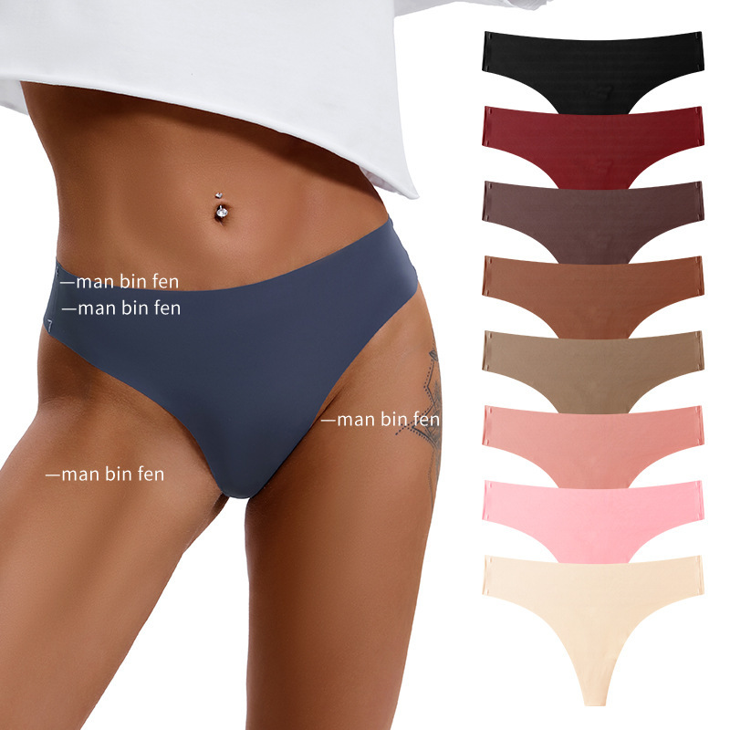 Sexy Lingerie Cross-Border European and American Sexy T-Pants Seamless Skin-Friendly Naked Sports Yoga Invisible Temptation Women's Thong