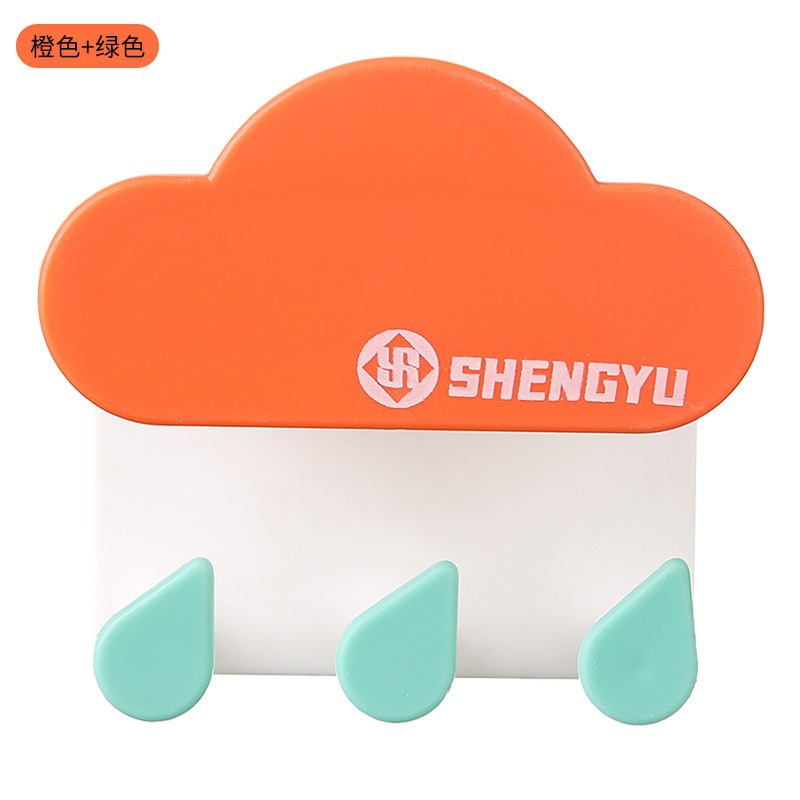 Gancho de viscosa fuerte sin marcas de agujeros libres pegado en la pared de cocina de baño gancho adesivo de pared adorable nubes un agente de pelo