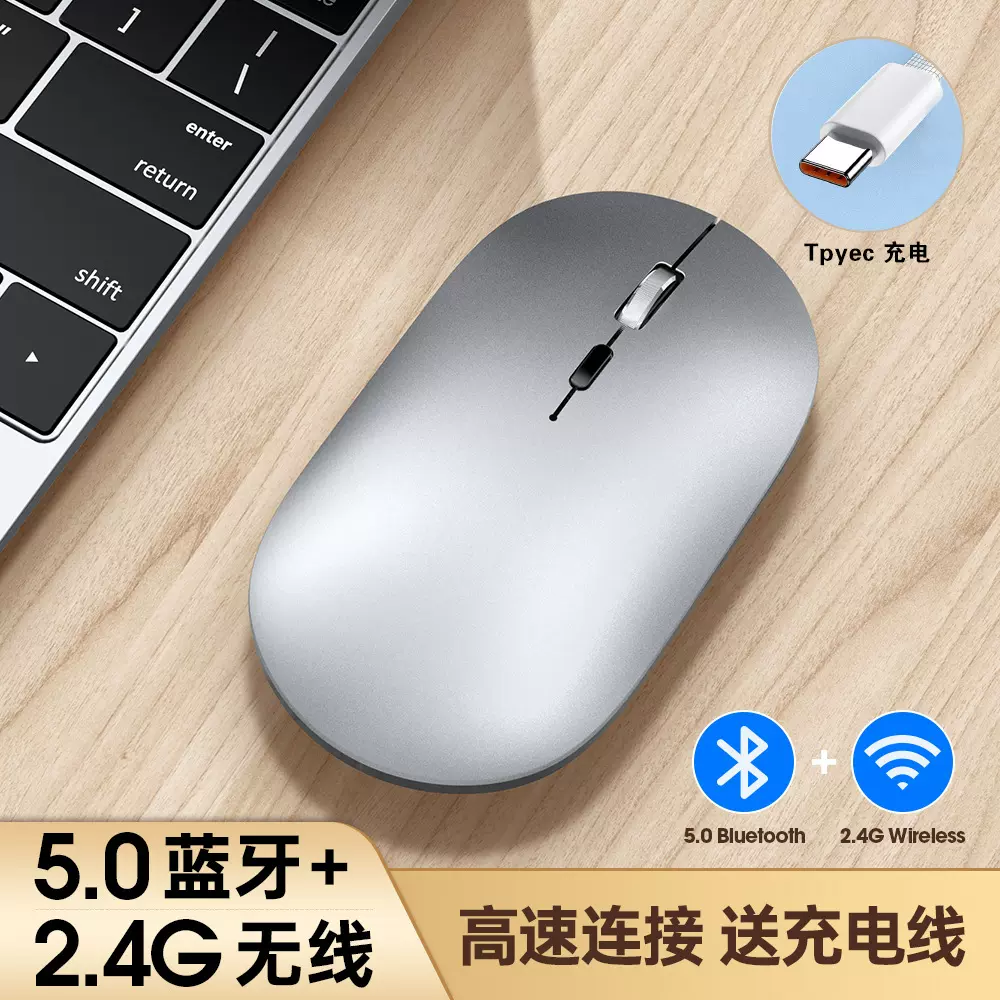 现货批发充电无线鼠标适用静音办公跨境电商无线蓝牙三模鼠标批发