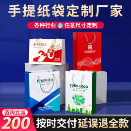 企业手提纸袋定制可印刷logo纸袋礼品袋定制高级感礼物袋包装袋子