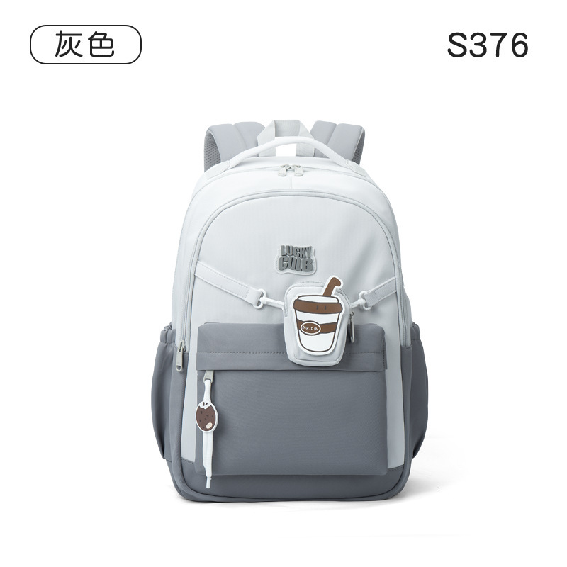 大容量中学生バックパック女性日本のかわいいキャンパススタイル高校生スクールバッグ多用途カジュアル無地バックパック|undefined