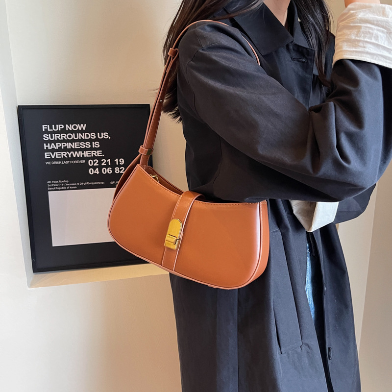 Borsa sotto le ascelle strutturata moda urbana semplice 2023 Borsa a tracolla borsa a tracolla da donna versatile autunno nuovo temperamento_voghion.com