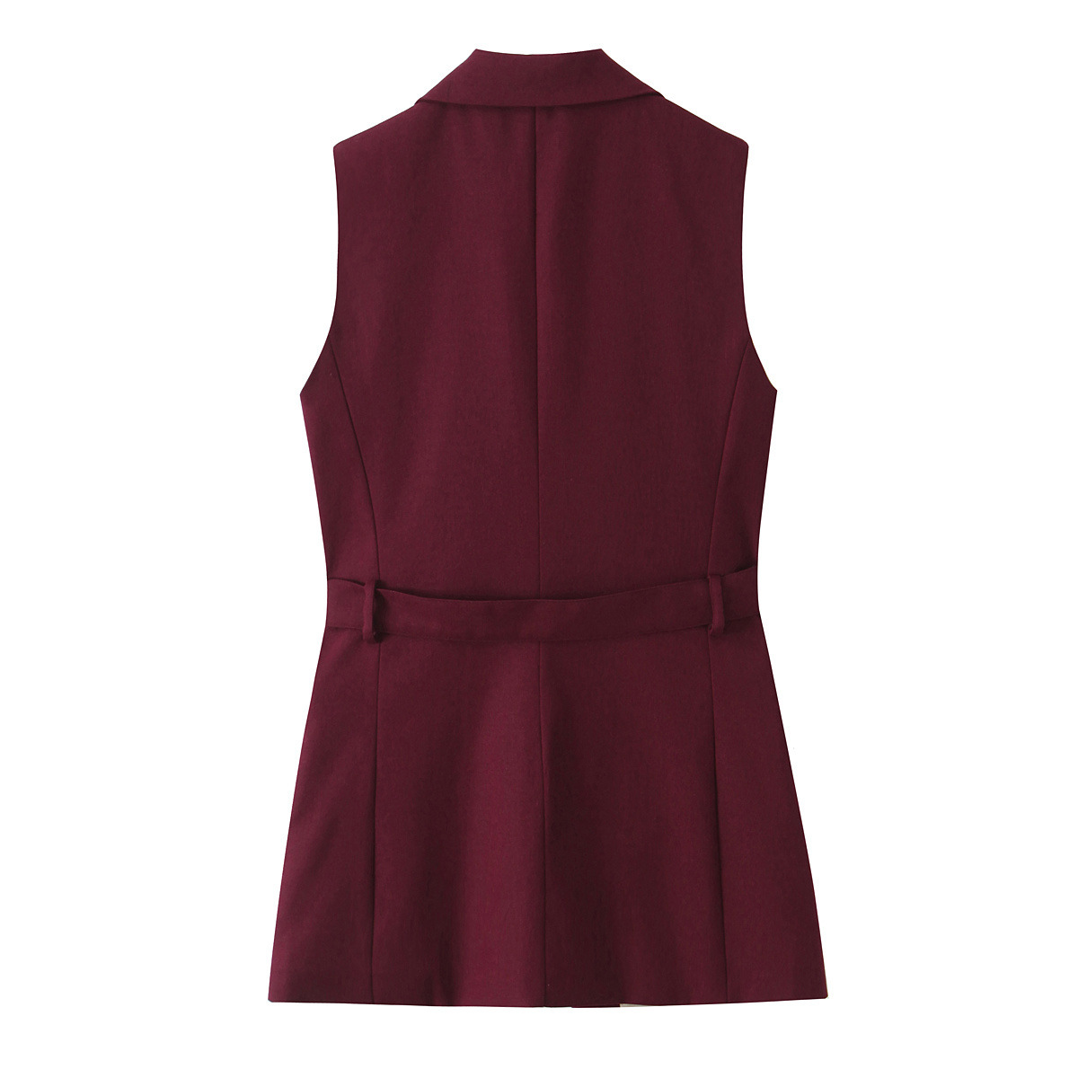 Myst & Za ropa de mujer 2026 primavera nueva moda elegante estilo de viaje de viento cinturón de metal chaleco