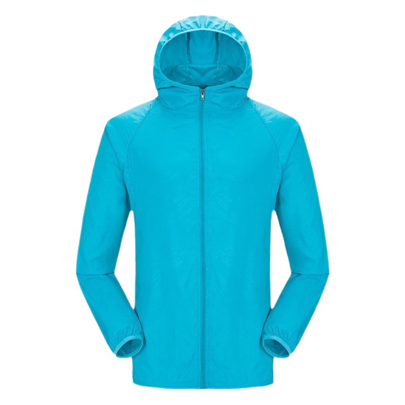 Factory wholesale outdoor skin windbreaker men's sunscreen clothing women's logo thin coat waterproof printing group building clothing