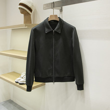 【LP版】意式轻奢！匠心质感墨绿色翻领商务休闲男士羊毛夹克外套