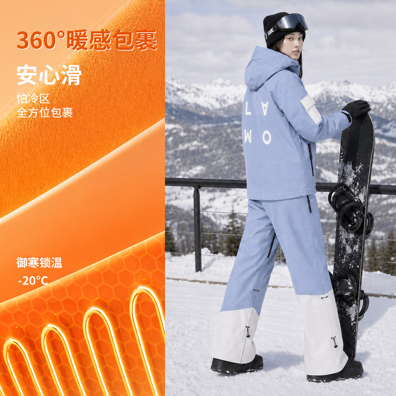 New men's and women's ski suit set, professional snow jacket and snow pants, breathable and moisture-wicking ski suit, warm and cold-resistant snow jacket New men's and women's ski suit set, professional snow jacket and snow pants, breathable and moisture-wicking ski suit, warm and cold-resistant snow jacket