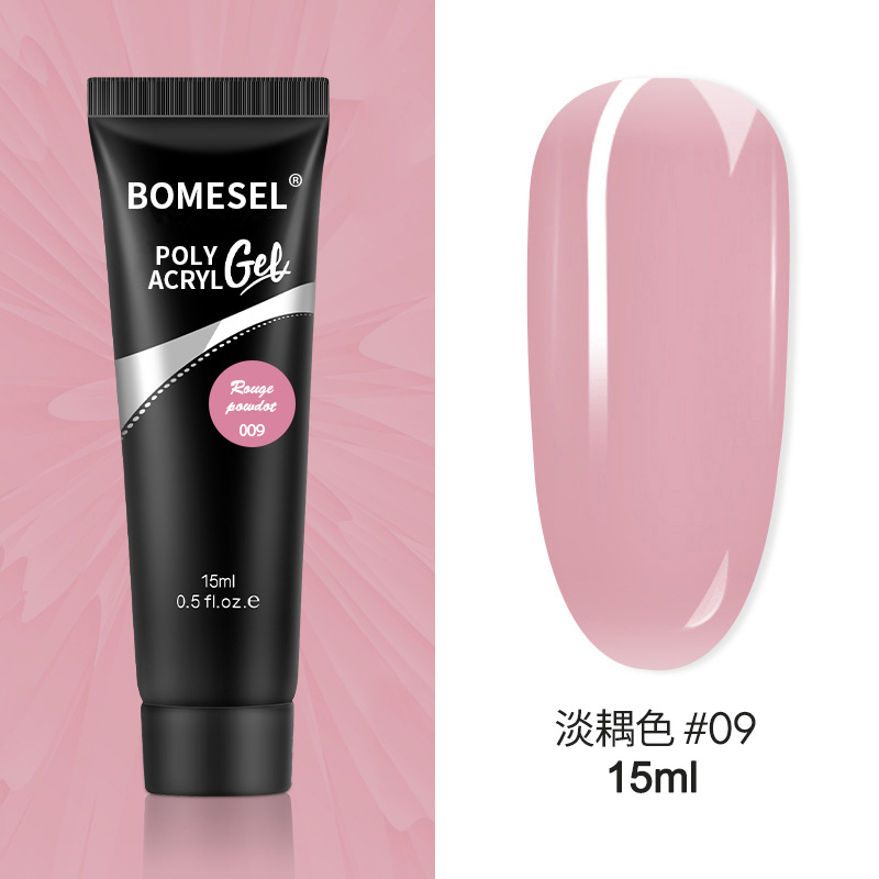 Explosión de uñas de color desnudo de cristal extensión de uñas sin papel modelo de extensión rápida 15ML 30ML