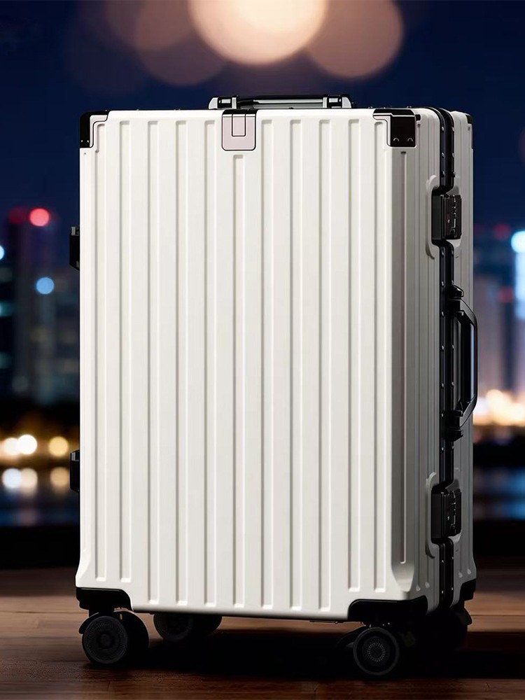 De las mujeres 2023 nuevo mudo rueda universal durable marco de aluminio de gran capacidad de los hombres contraseña trolley caso de cuero