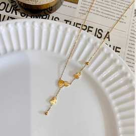 新款古风时尚精致镭射葫芦项链秋冬高级感复古百搭流苏锁骨链女