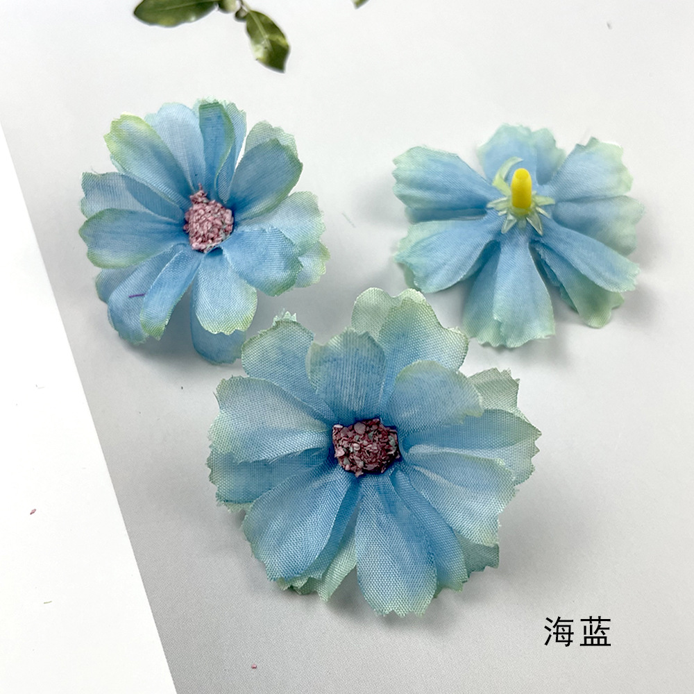 4.5cm núcleo de hierba flor de ciruela DIY hecha a mano material de ropa flores falsas flores decoración de pared de flores