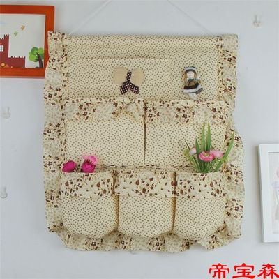 Storage bag Hanging bag wardrobe Home Furnishing Wall hanging Hanging type After the door dormitory dorm multi-storey Fabric art originality Wall storage bags