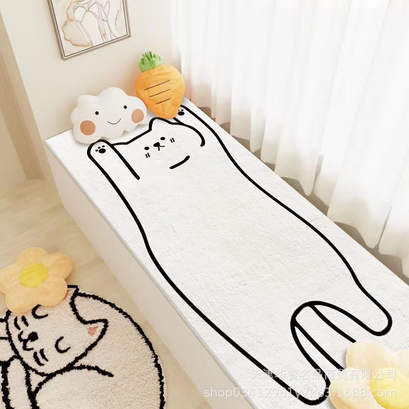 Ins fresco dormitorio cama manta hogar gran área gato-como alfombra de dibujos animados de Cachemira-como la ventana de la Bahía sala de estar mat