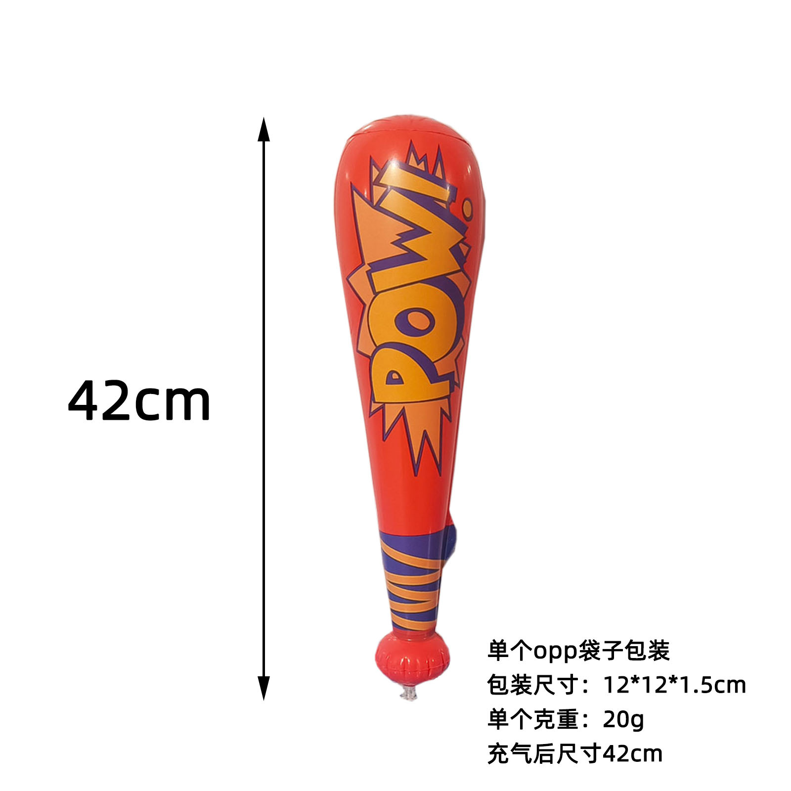 Bate de béisbol pequeño de 42cm rojo