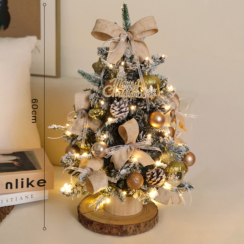 Nuevos productos transfronterizos árbol de Navidad PE con lámpara mini árbol de Navidad decoración en stock árbol de Navidad