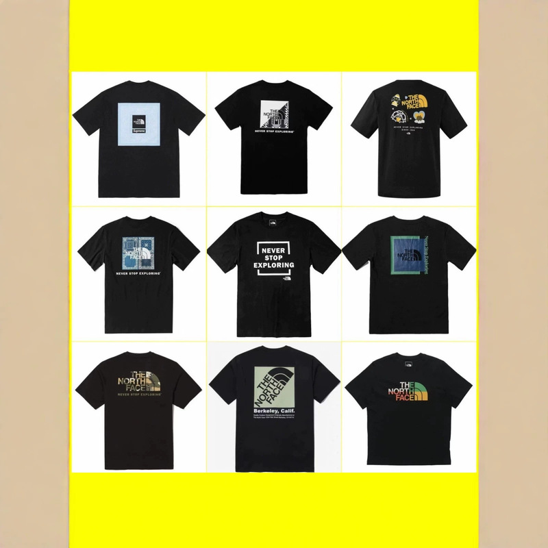 Original Nt North Face Pure Cotton T-Shirt Unisex Couple Trendy Printed Versatile Casual Short-Sleeve Shirt Original Nt North Face Pure Cotton T-Shirt Unisex Couple Trendy Printed Versatile Casual Short-Sleeve Shirt