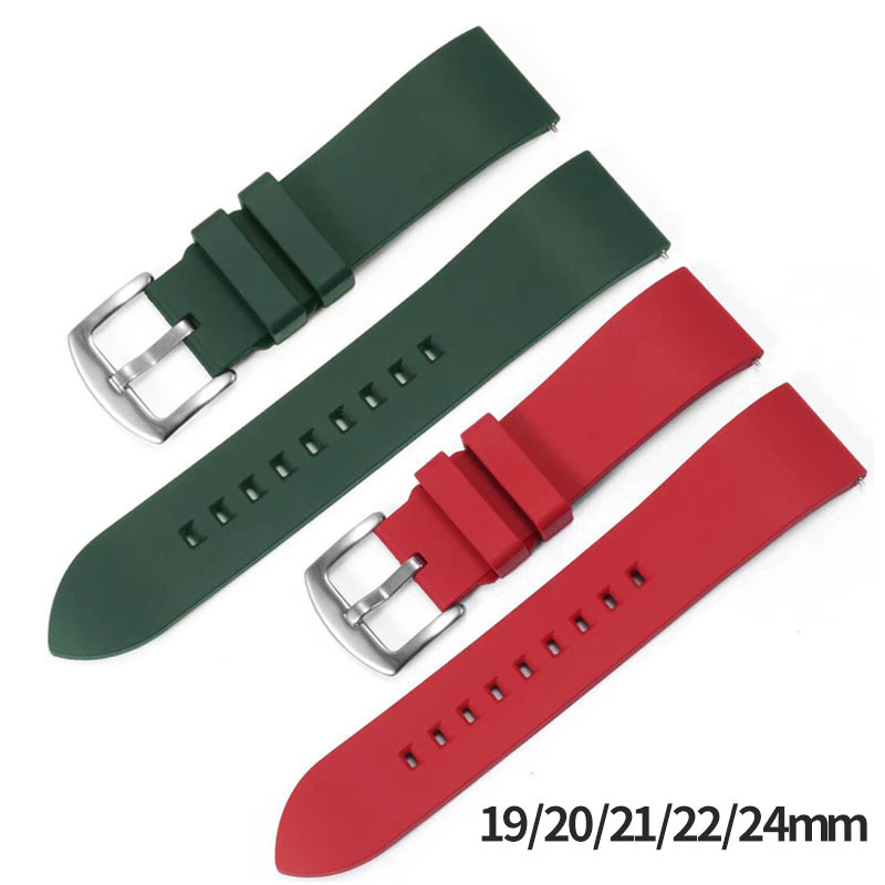 For Huawei Gt4 Strap Silicone 20 22 24mm Smart Watch Strap Men's Flat Mouth Universal Watch Accessories