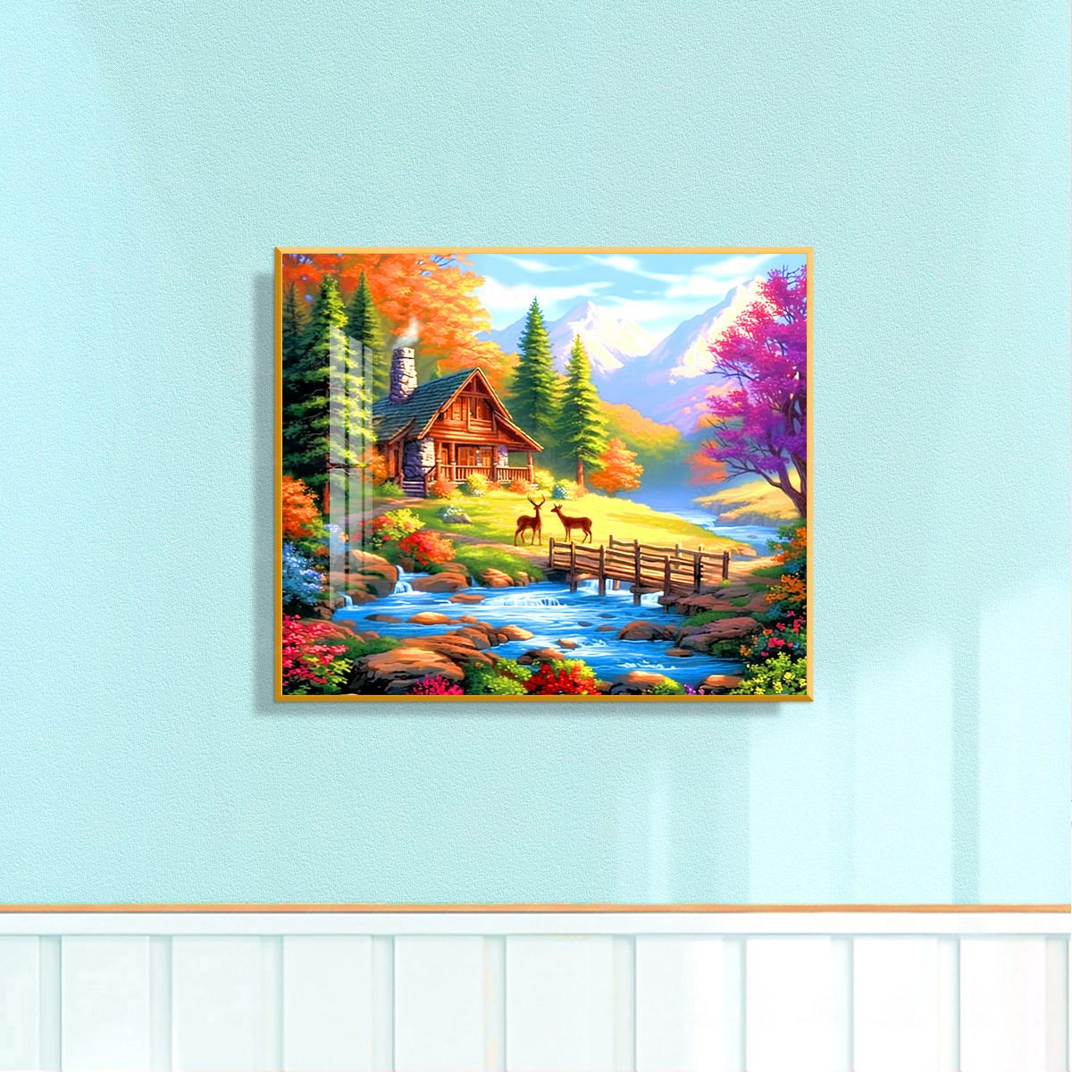 Mona Lisa Real Bosque de bordado cruzado nuevo estilo 2026 hermoso sueño sala de estar pintura colgante bordado a mano image 6