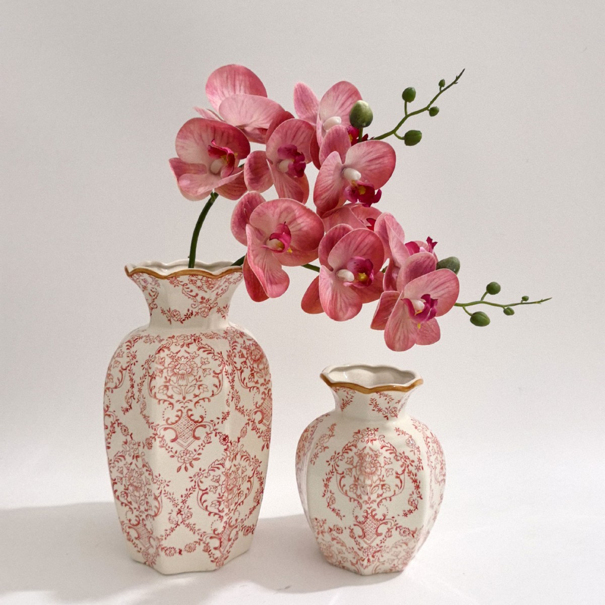 New Chinese Style High-End Blue and White Porcelain Retro Vase Ceramic Flower Arrangement Living Room Entrance Decoration Ornaments