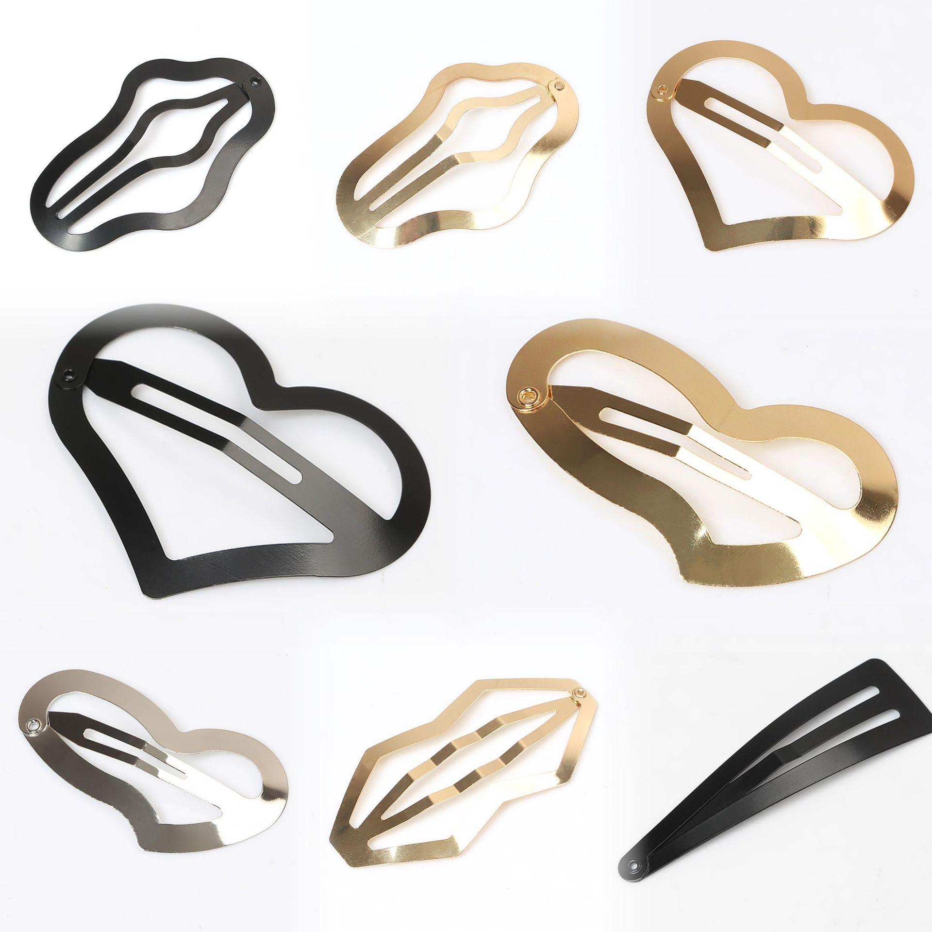 Metal DIY Handmade Hairpin Bangs Clip Korean Cloud Five-Pointed Star Bb Clip Hair Accessories Simple Jewelry Wholesale