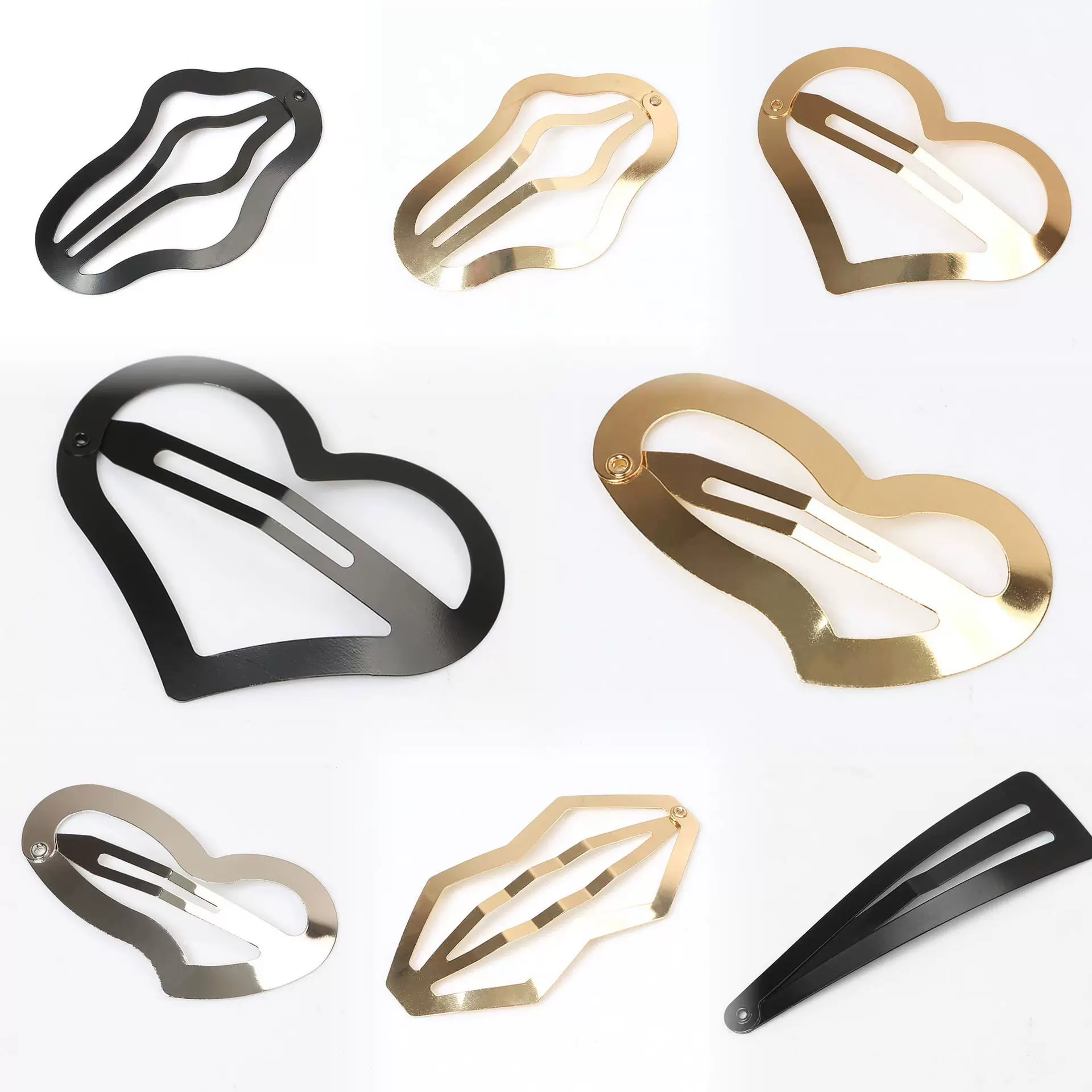 金属DIY手工发夹刘海夹韩式云朵五角星bb夹发饰配件简约饰品批发