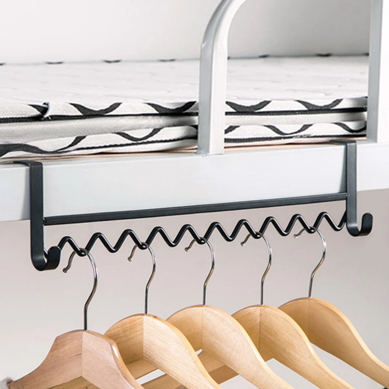 Dormitory Clothes Hanging Artifact Bedside Hook Bunk Bed Storage Wavy Hanger Clothes Hanger Female Student Dormitory Goodies