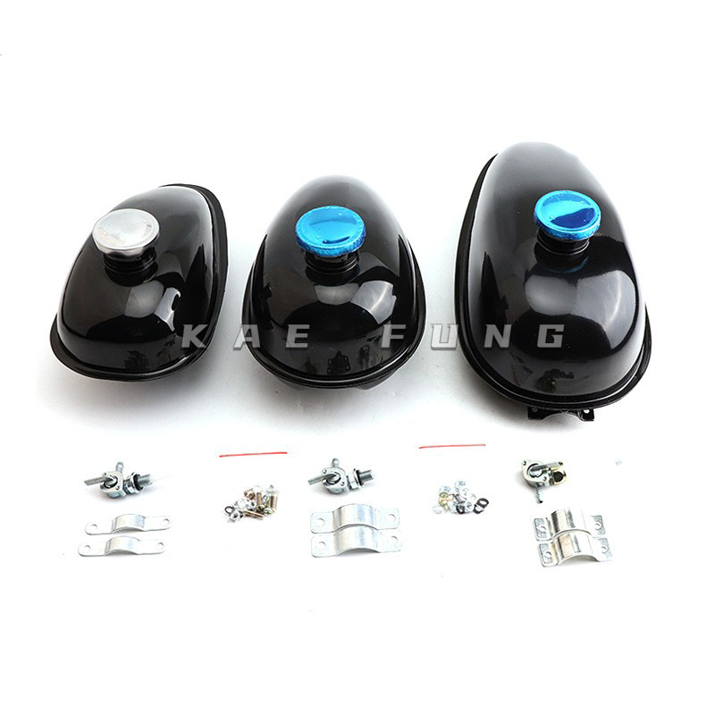 Mini tanque de combustible de la motocicleta pequeño desplazamiento 2 tiempos potencia bicicleta hierro tanque de combustible 3L 4L 5L capacidad de suministro directo