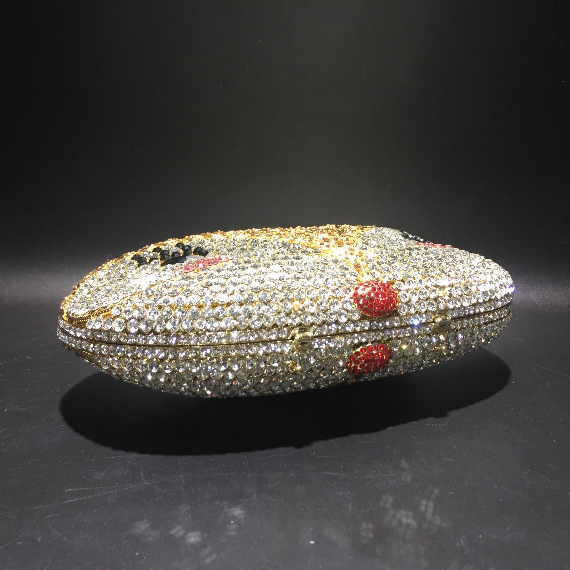 Foxcrystalclutchbag Foxcrystal clutchbag fiesta de diamantes bolsas de mano de diamantes doradas brillantes