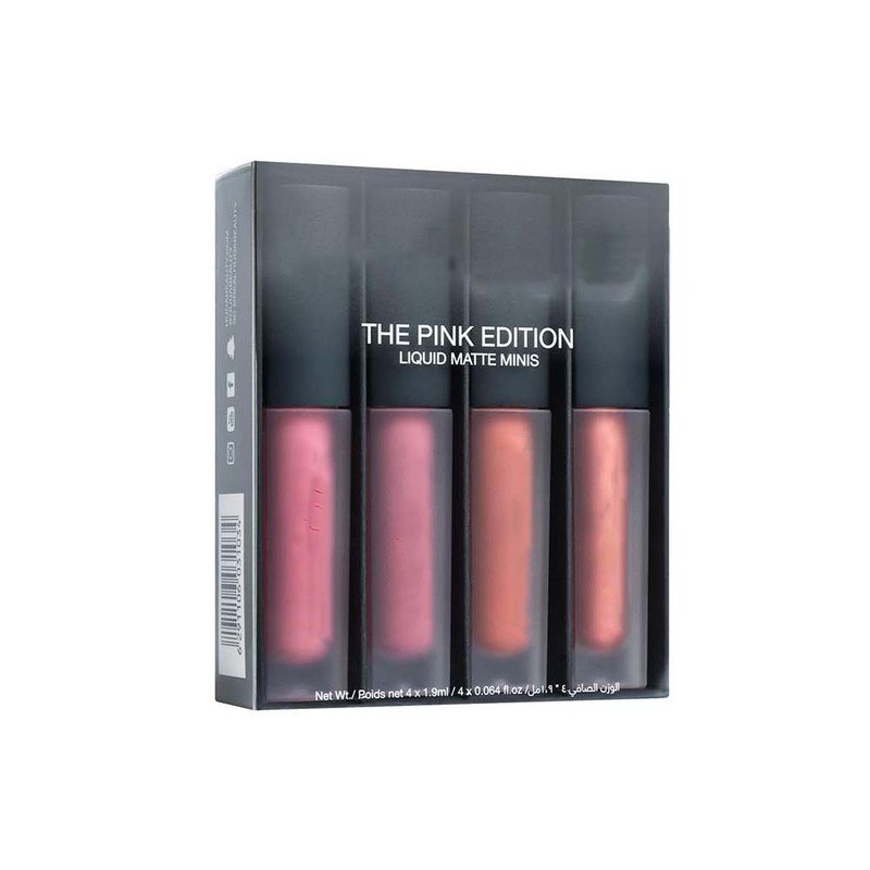 huda ミニリップグロス 4本セット 口紅 リップグレーズセット リップグレーズ4本セット カラーマットリップグレーズ4セット|undefined