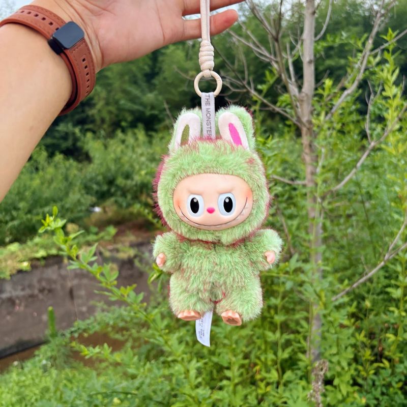【新品猕猴桃】LABUBU泡泡拉布布玛特搪胶脸玩具毛绒公仔盲盒挂件|undefined