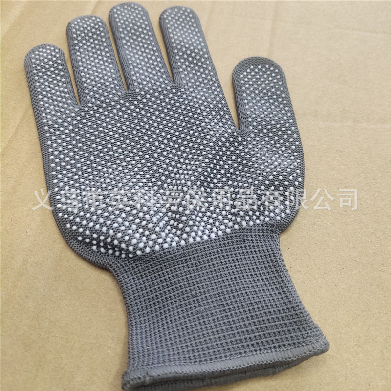 十三针尼龙点珠手套 涤纶PVC点胶点塑防滑耐磨透气劳保手套-阿里巴巴
