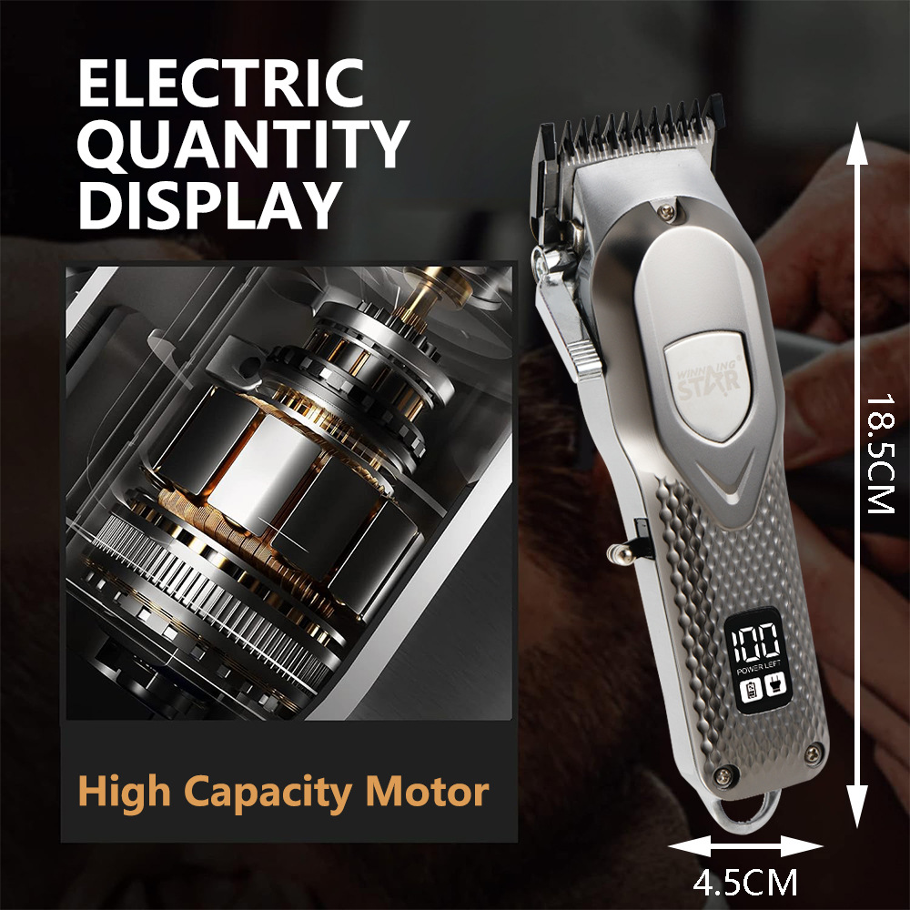 Estrella ganadora transfronteriza nuevo eléctrico Barber afeitado USB interfaz hogar portátil Barber tijeras traje