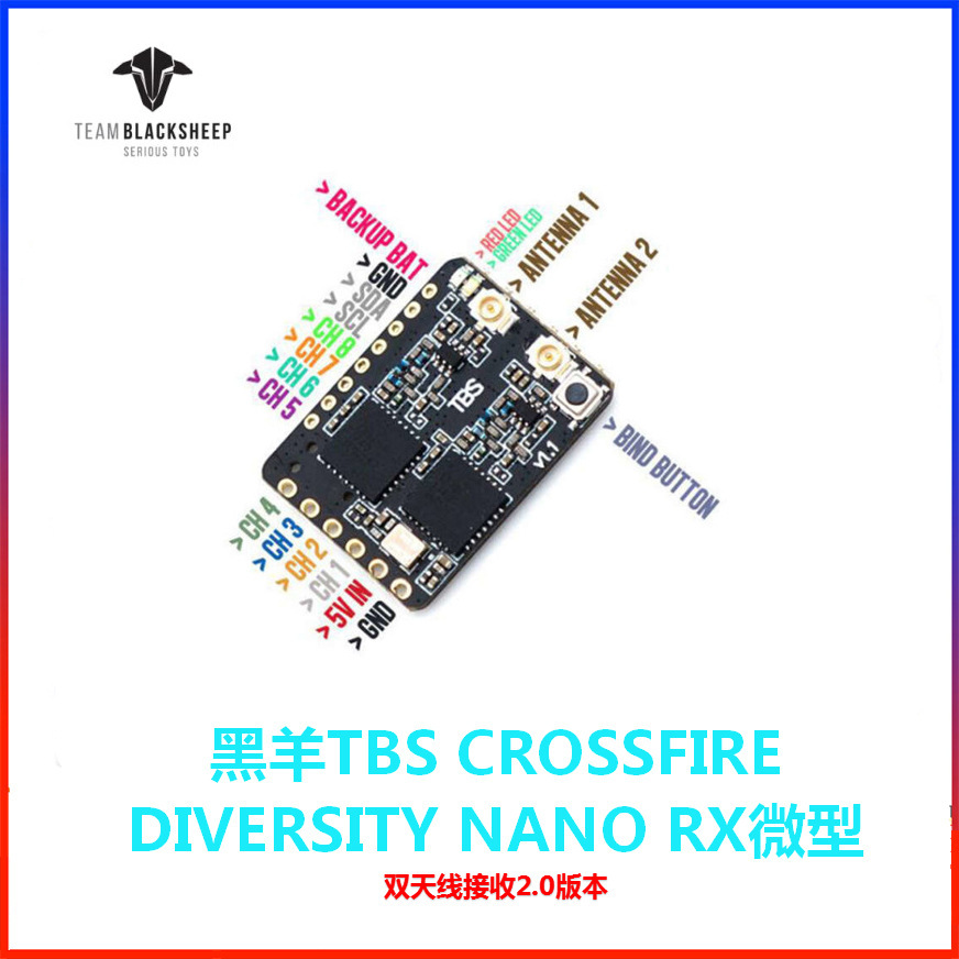 黑羊TBS CROSSFIRE DIVERSITY NANO RX微型双天线接收2.0版本配件