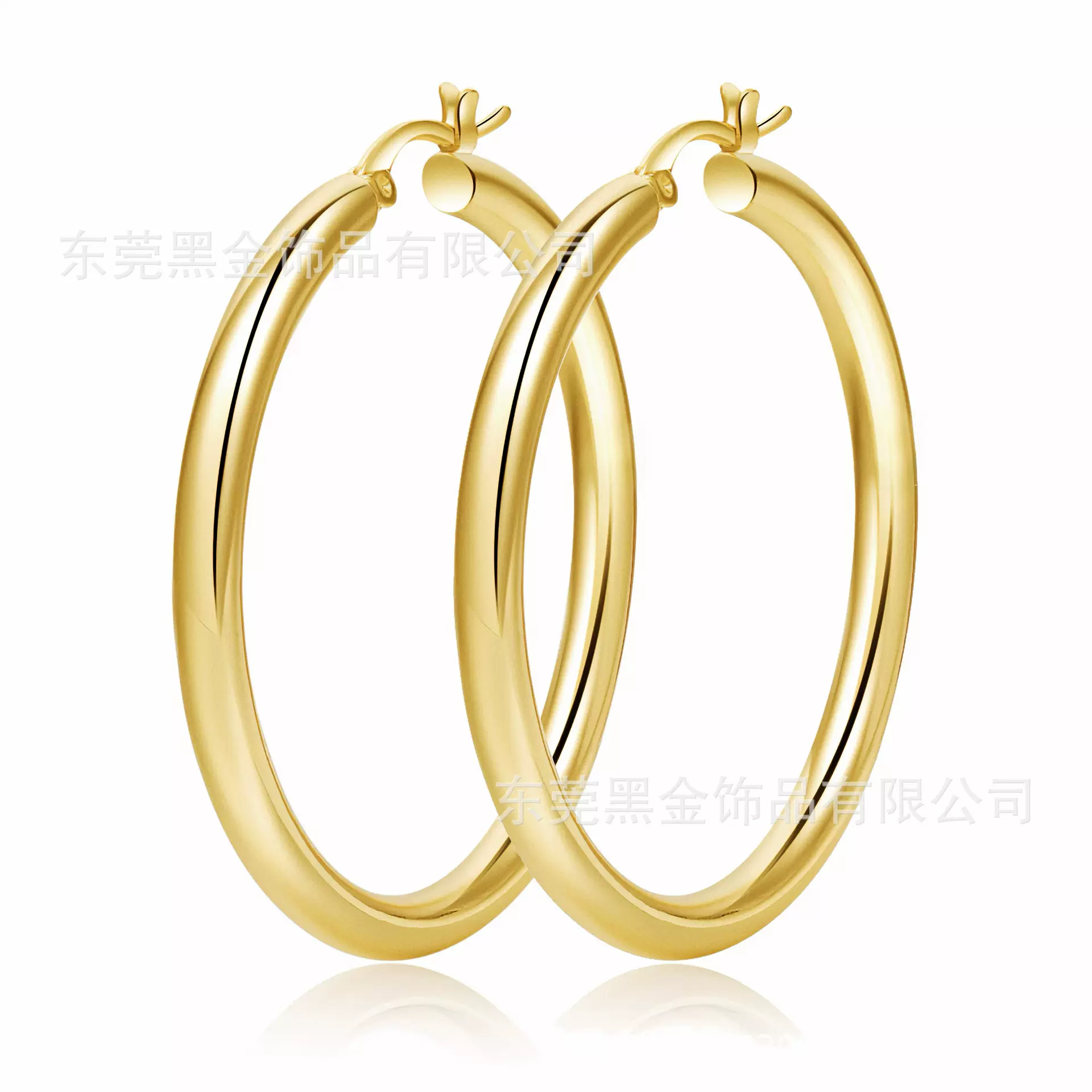 高品质钛钢C型耳环亚马逊爆款时尚气质轻质厚实低过敏耳饰品批发