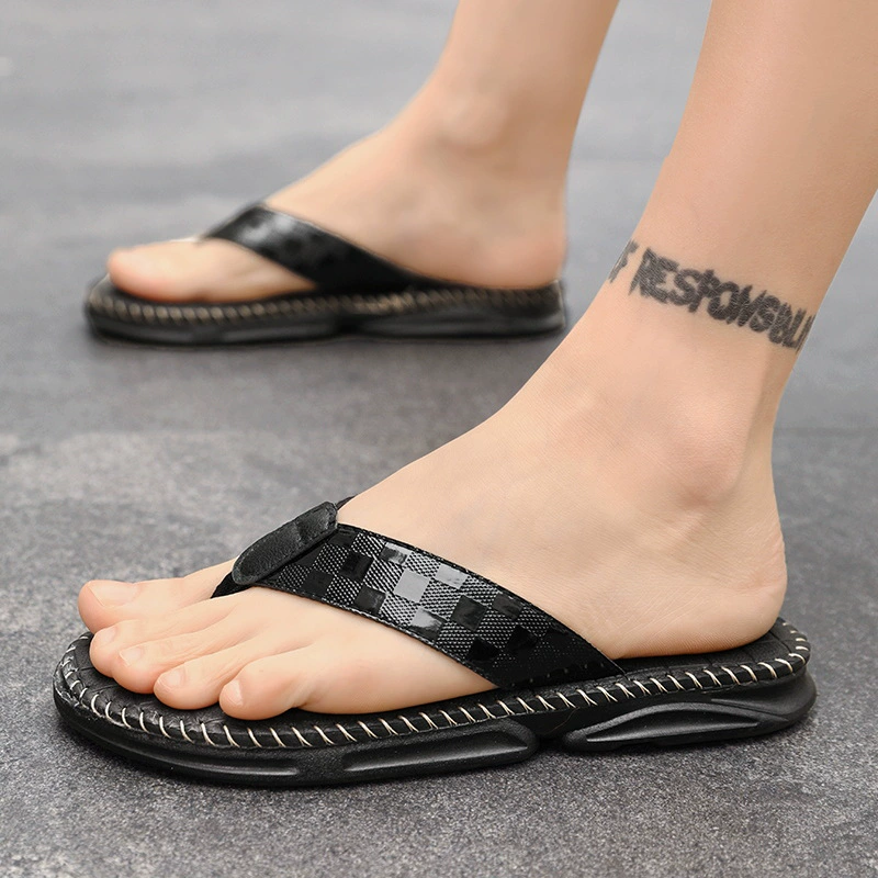 Summer beach high flip flops, comfortable trend slippers platform, footwear
