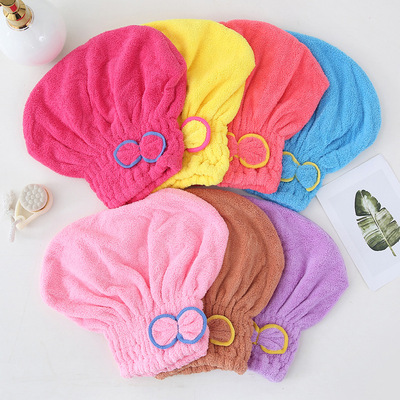 干发帽批发成人加厚吸水珊瑚绒干发帽包头巾浴帽干发巾定制LOGO|ru