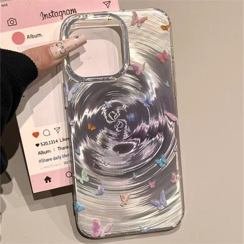 Ins Dream Flide Vortex Butterfly Apto iPhone16promax Apple 15/14p girl 15pro todo incluido