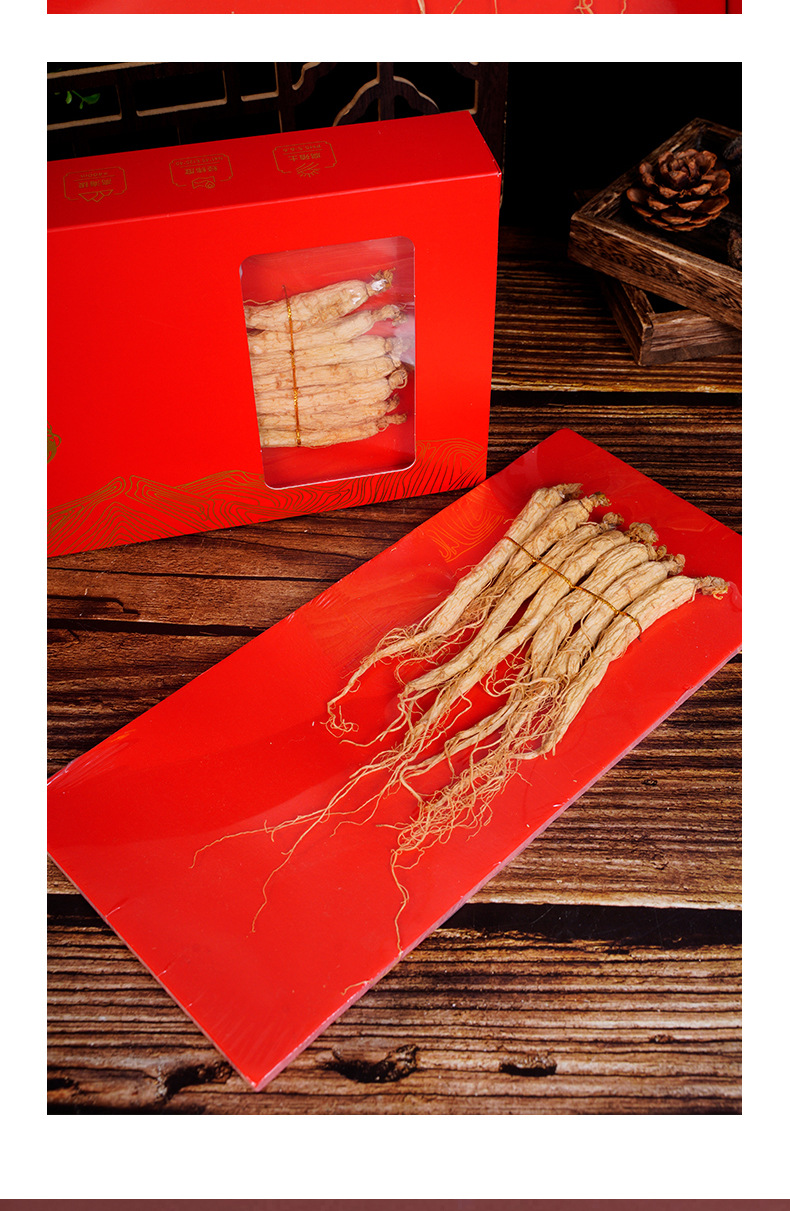 Organic Dried Ginseng Sun-Dried Root Gift Box Changbai Mountain 5-4 Year 40g specifications