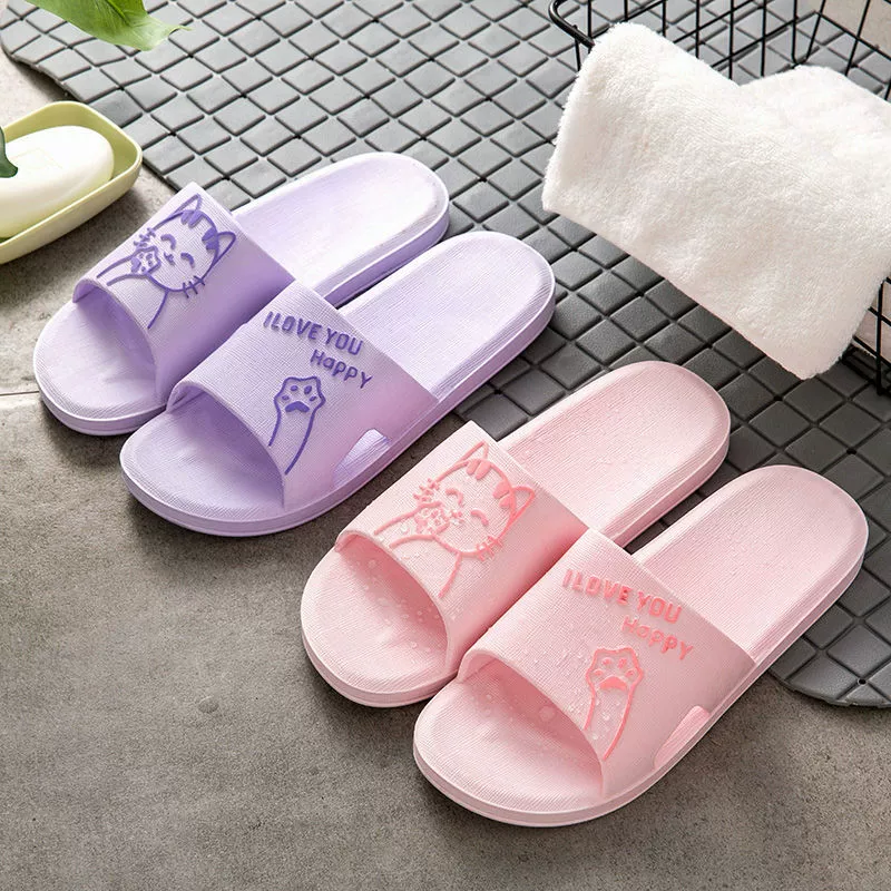 Домашние сандалии Тапочки Женские летние домашние сандалии для котят Тапочки для пар Тапочки для ванной в отеле Дезодорант