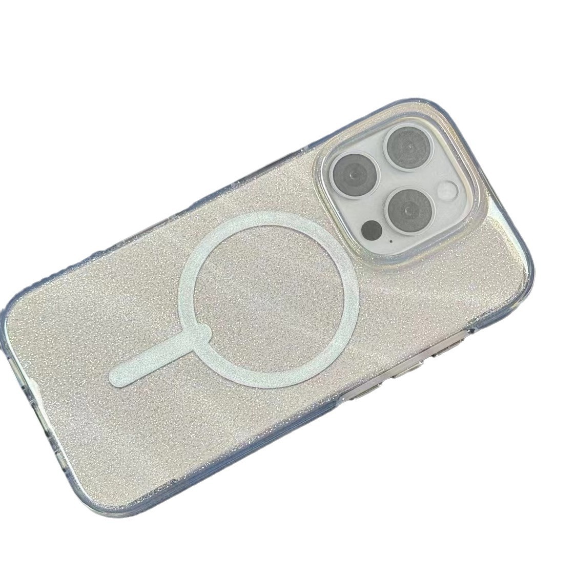 Aplicable a Apple 16 color fantasma anti-caída antibacteriana polvo de absorción magnética cubierta protectora iPhone 16 pro estuche de teléfono móvil